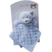 Load image into Gallery viewer, Schmusetuch mit Bärenkopf blau Junge Babygeschenk ZAY BABY SHOP
